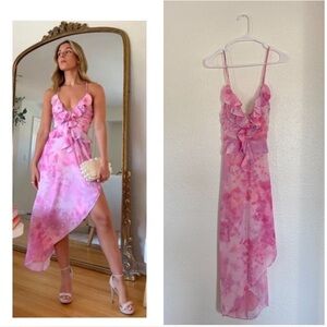 Tatum Midi Dress in Pink Tie Dye Tularosa by Revolve XL